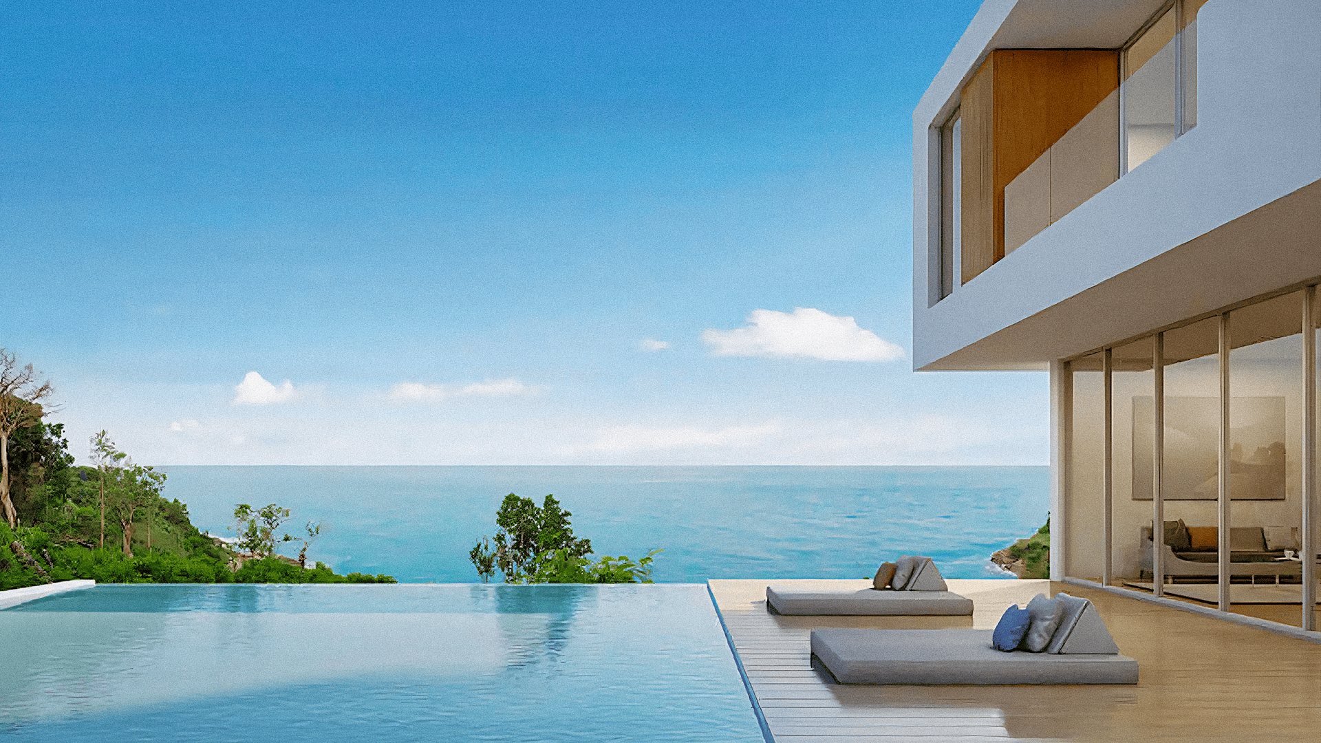 Mountain and Sea Landscape